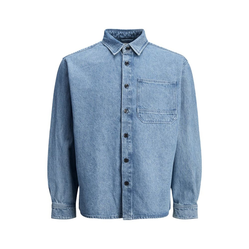 Chemise en coton bleu clair Jack Jones
