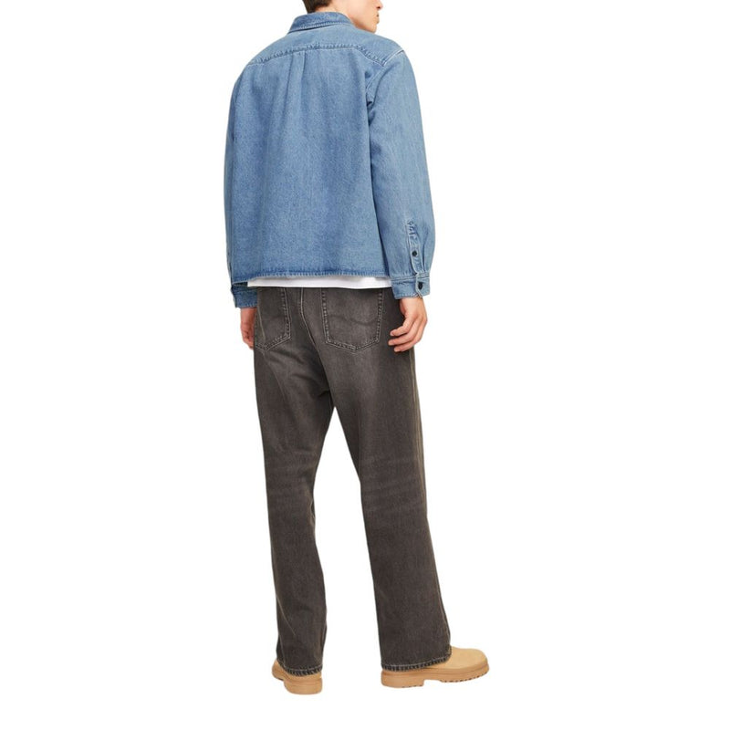 Chemise en coton bleu clair Jack Jones