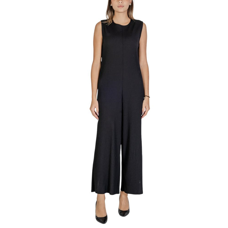 Sandro Ferrone Black Polyester Jumpsuit - Model S58YBEFELCE