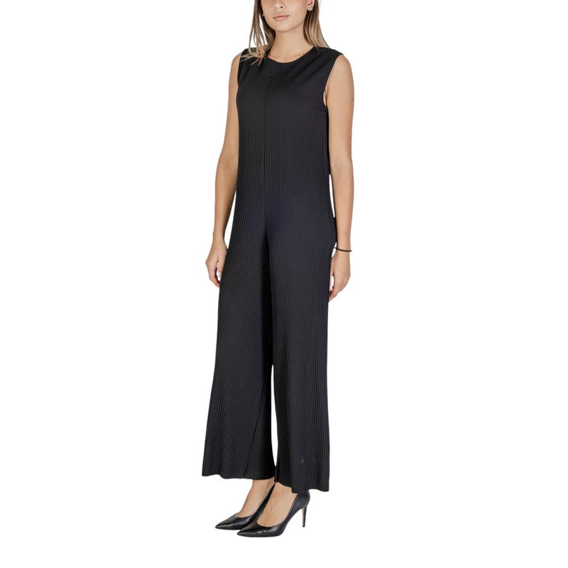 Sandro Ferrone Black Polyester Jumpsuit - Model S58YBEFELCE
