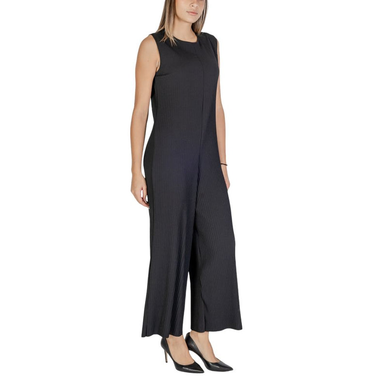 Sandro Ferrone Black Polyester Jumpsuit - Model S58YBEFELCE