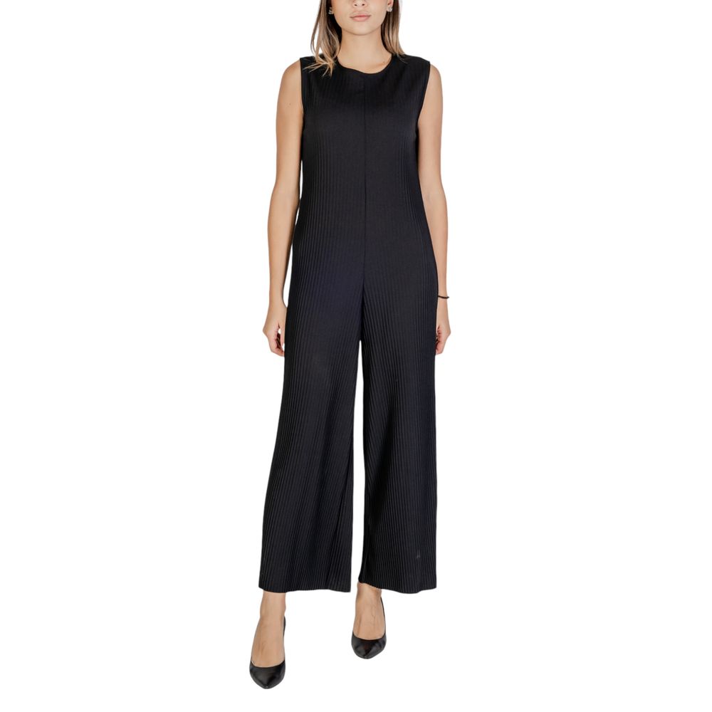 Sandro Ferrone Black Polyester Jumpsuit - Model S58YBEFELCE