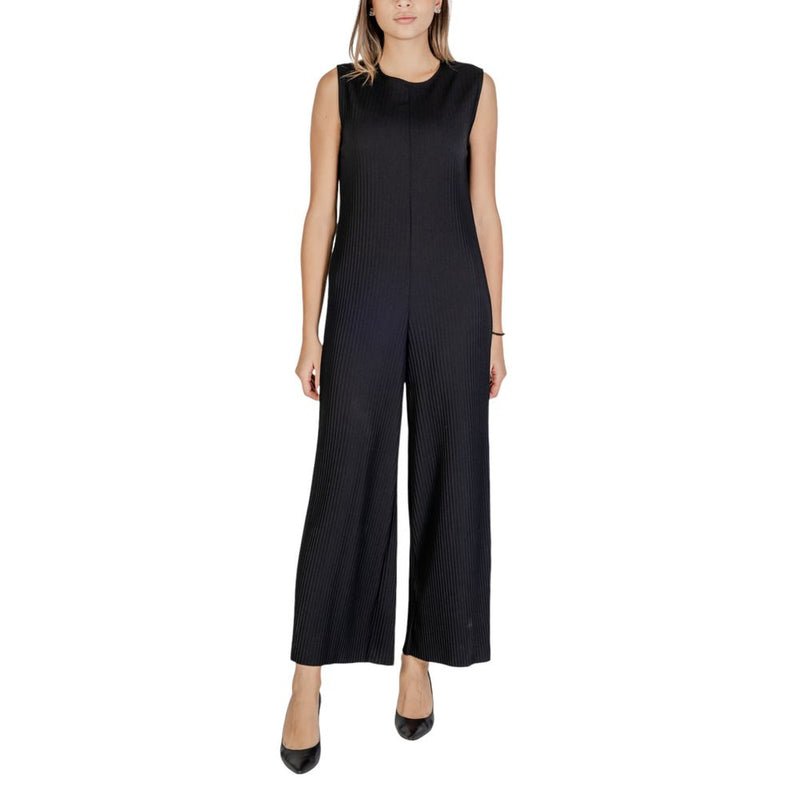 Sandro Ferrone Black Polyester Jumpsuit - Model S58YBEFELCE