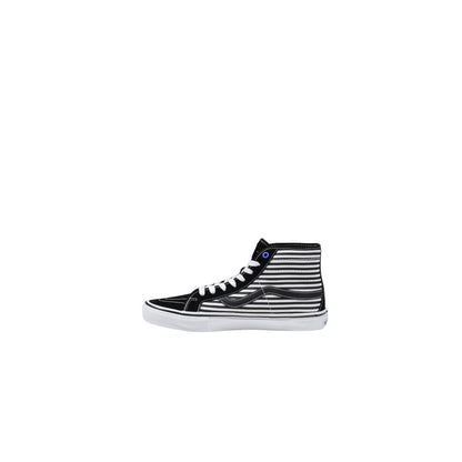 Baskets en cuir noir et blanc Vans
