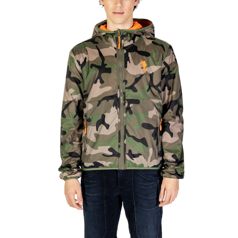US POLO ASSN. Vestes et manteaux verts en polyamide