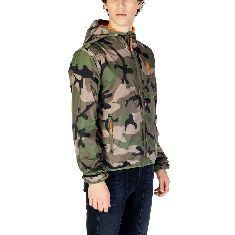 US POLO ASSN. Vestes et manteaux verts en polyamide