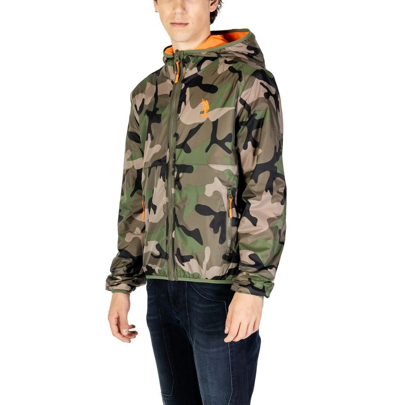 US POLO ASSN. Vestes et manteaux verts en polyamide
