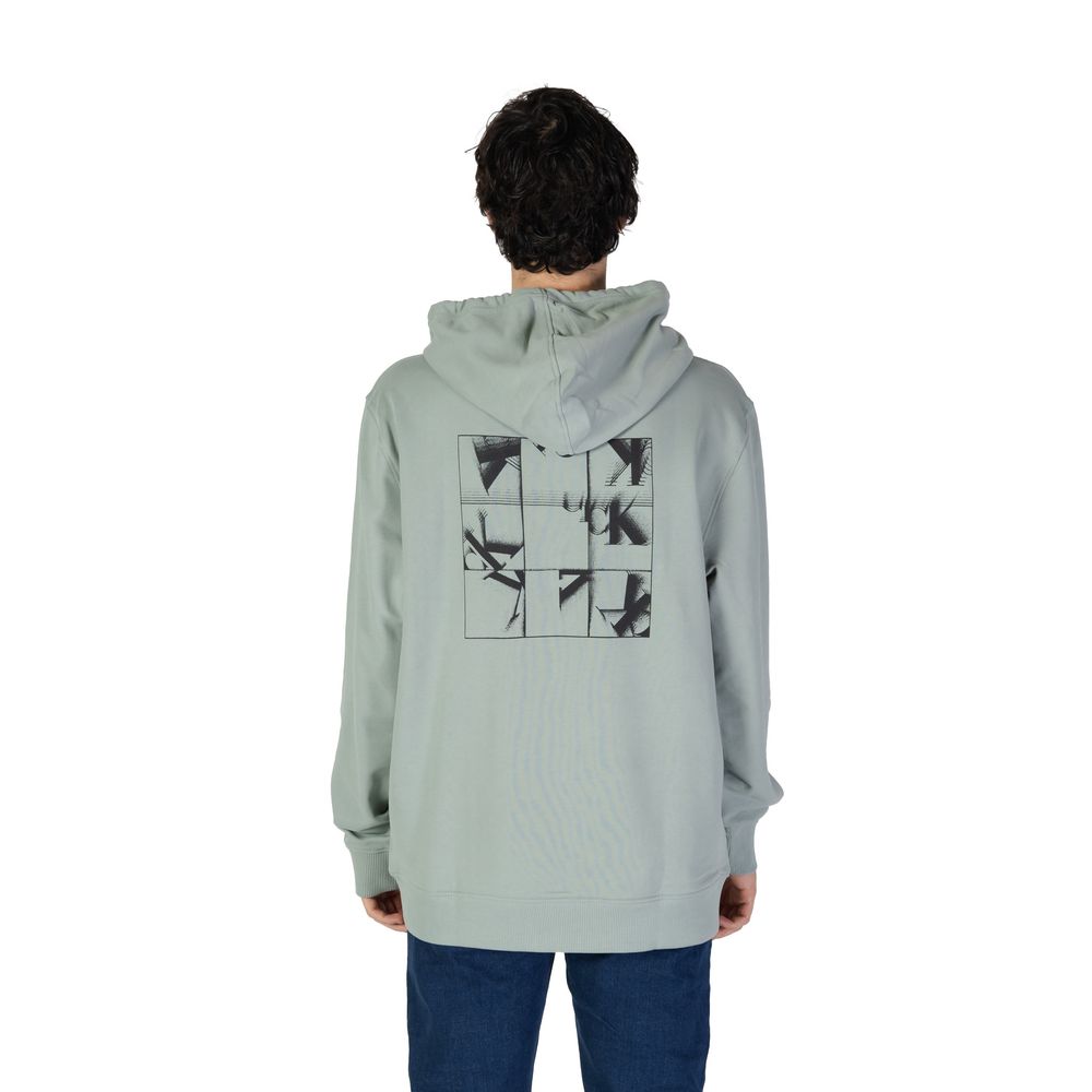 Sweat à capuche en coton vert Calvin Klein Jeans