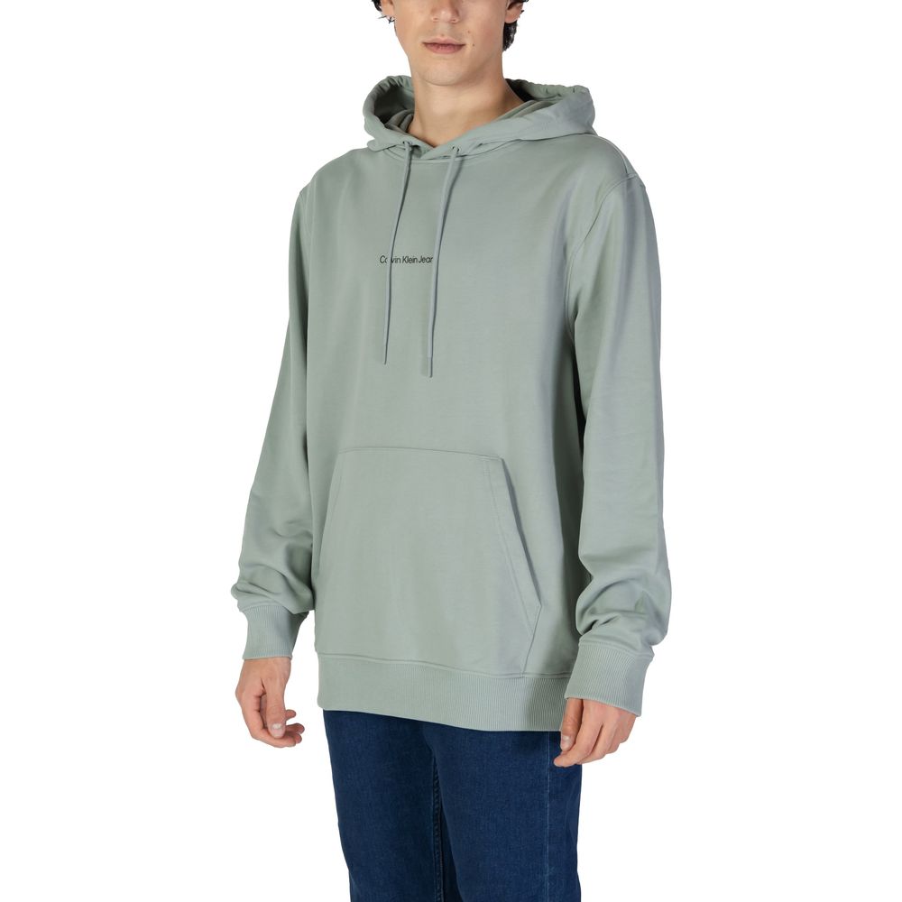 Sweat à capuche en coton vert Calvin Klein Jeans