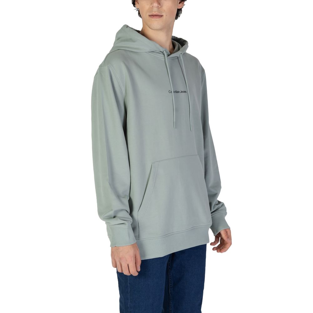 Sweat à capuche en coton vert Calvin Klein Jeans