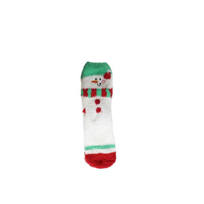 Chaussettes de Noël en Polyester Vert avec Design de Père Noël - Only