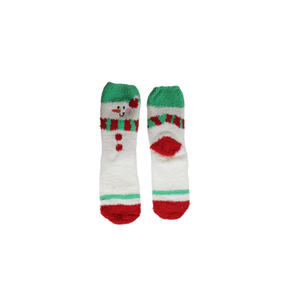 Chaussettes de Noël en Polyester Vert avec Design de Père Noël - Only