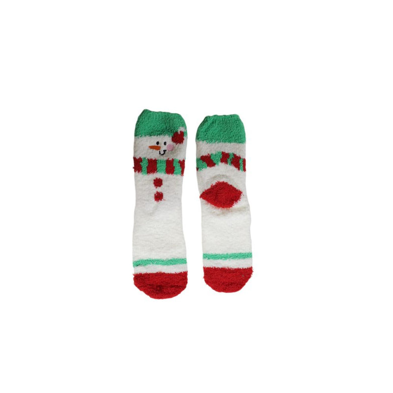 Chaussettes de Noël en Polyester Vert avec Design de Père Noël - Only