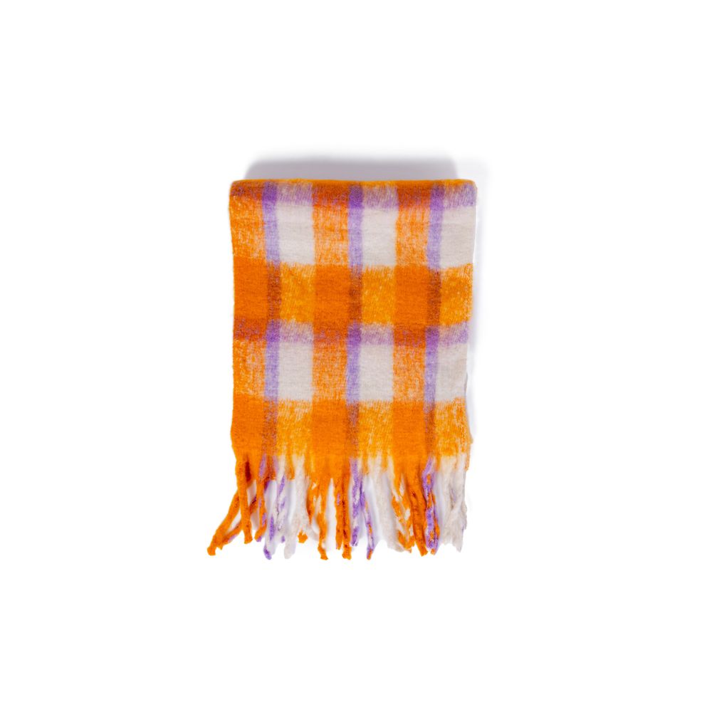 Only ONLMIA Check Scarf - Stylish Orange Polyester Accessory