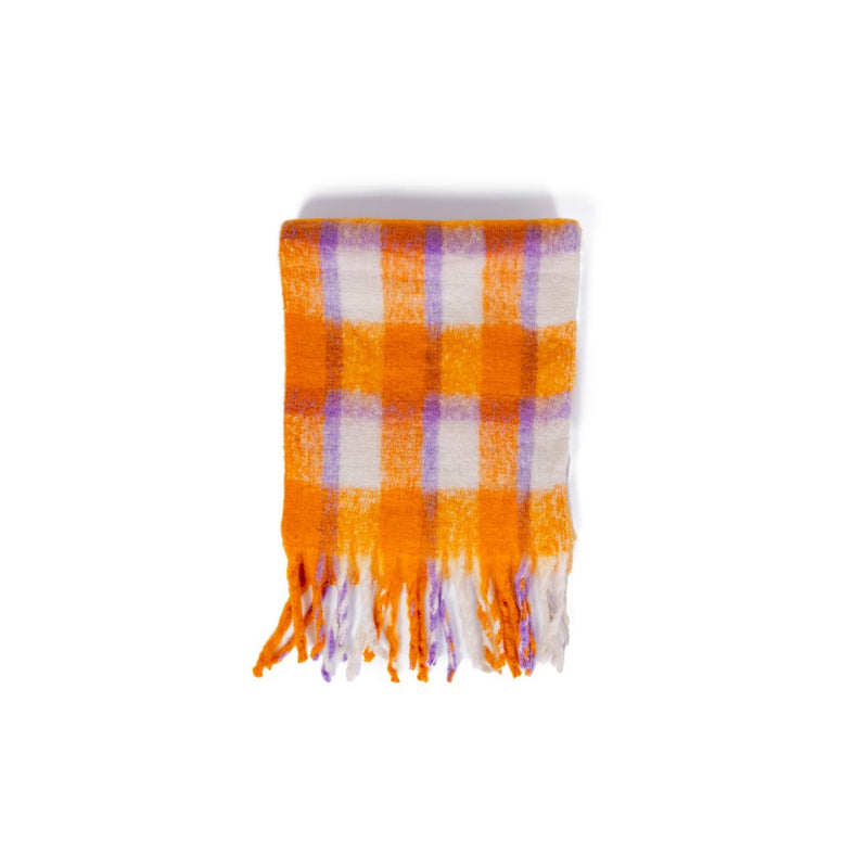 Only ONLMIA Check Scarf - Chic Orange Accessory for Women