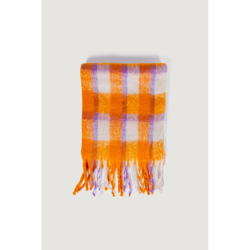 Only ONLMIA Check Scarf - Chic Orange Accessory for Women