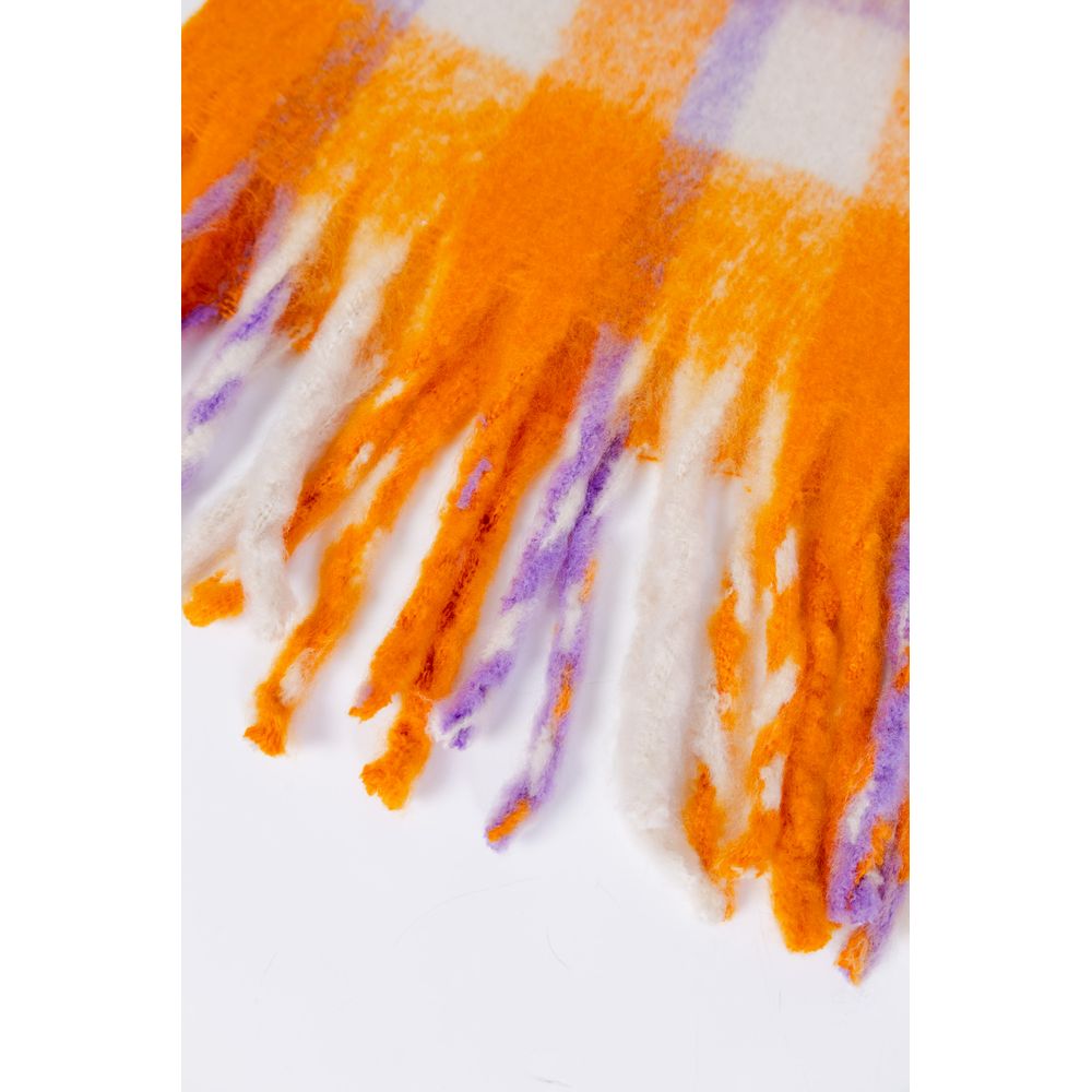 Only ONLMIA Check Scarf - Stylish Orange Polyester Accessory