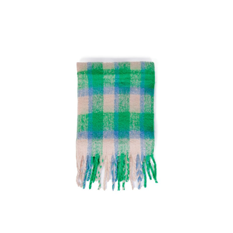 Only ONLMIA CHECK SCARF - Écharpe Écologique Verte pour Femmes