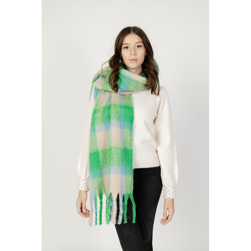 Only ONLMIA CHECK SCARF - Écharpe Écologique Verte pour Femmes
