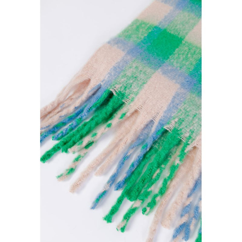 Only ONLMIA CHECK SCARF - Écharpe Écologique Verte pour Femmes