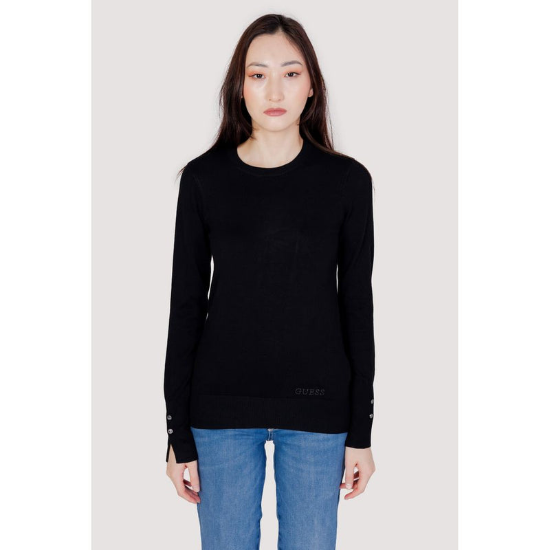 Guess ELINOR W2YR30 Z2V62 - Pull en Coton Noir pour Femme
