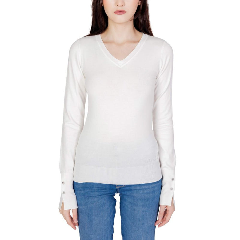 Guess GENA VN LS W2YR31 Z2V62 Women's White Cotton Sweater