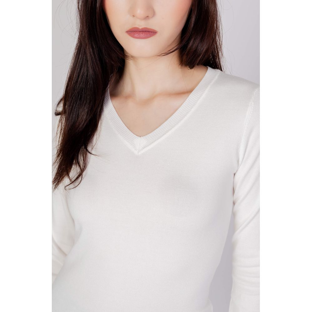 Guess GENA VN LS W2YR31 Z2V62 Women's White Cotton Sweater