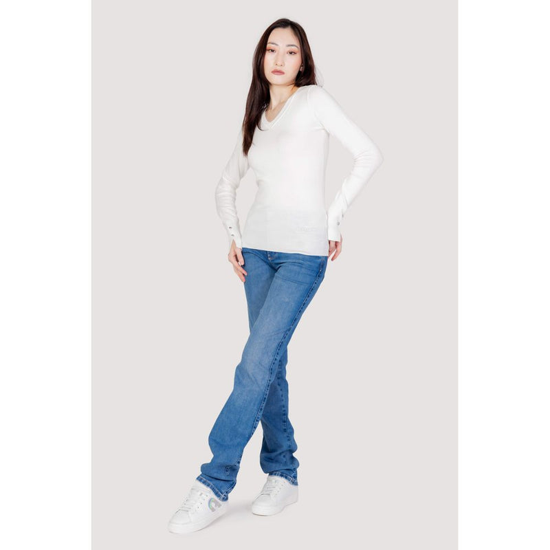 Guess GENA VN LS W2YR31 Z2V62 Women's White Cotton Sweater