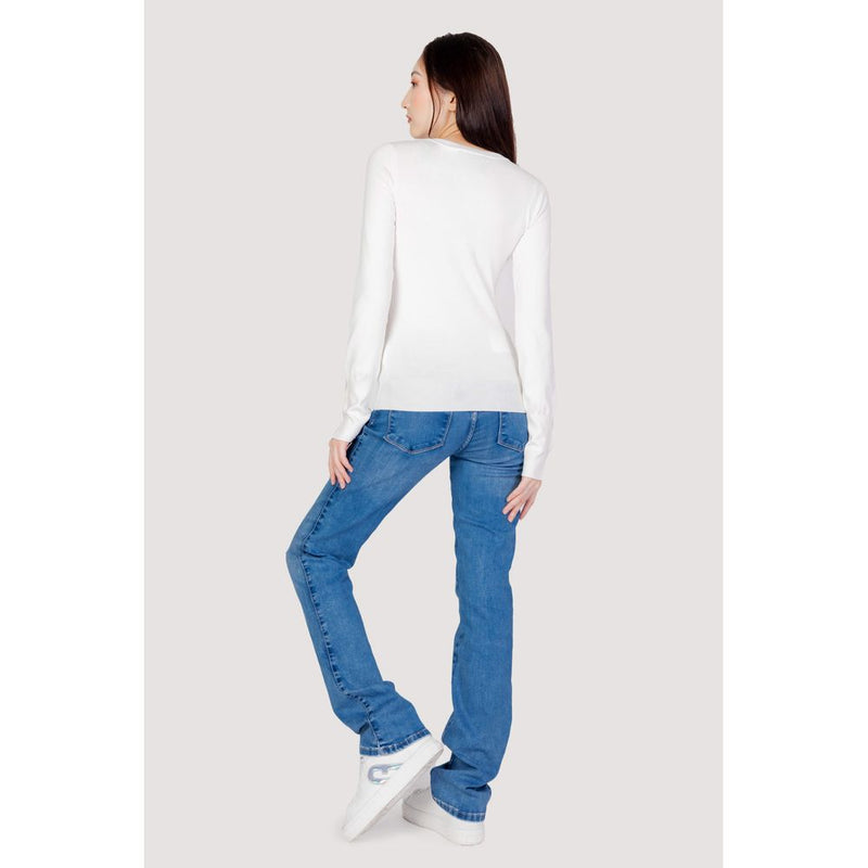 Guess GENA VN LS W2YR31 Z2V62 Women's White Cotton Sweater