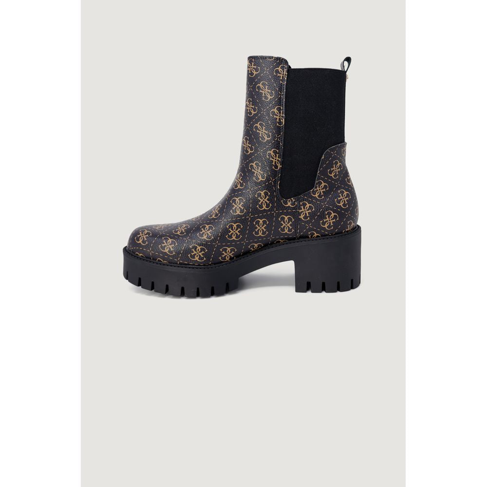 Guess Chaussures en cuir noir, chevilles apparentes