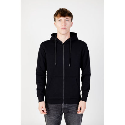Sweat à capuche noir en polyester Jack Jones