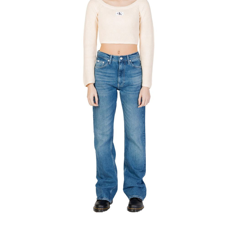 Calvin Klein Jeans Blue Cotton Mom Jean - Sustainable Denim Style