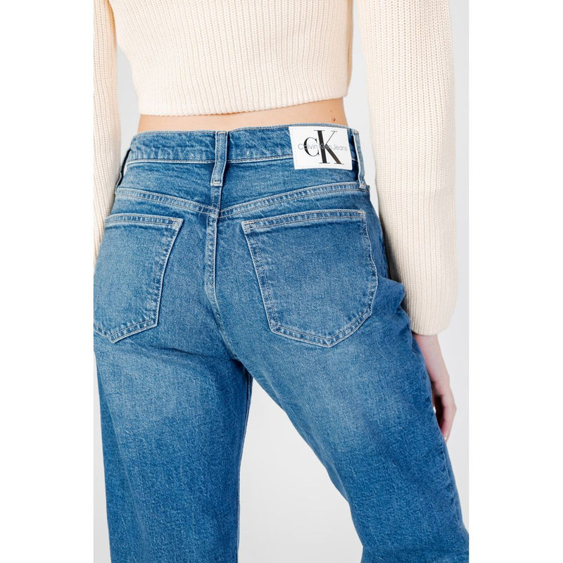 Calvin Klein Jeans Blue Cotton Mom Jean - Sustainable Denim Style