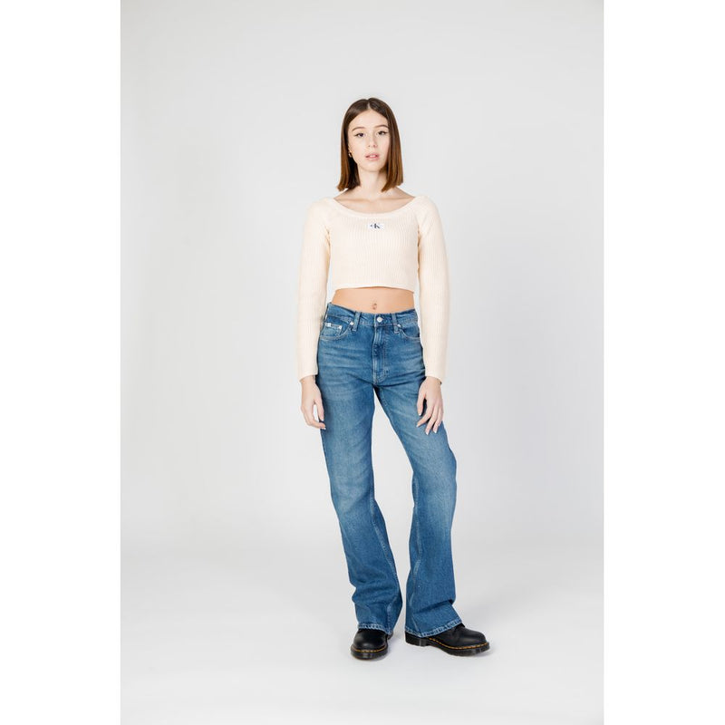 Calvin Klein Jeans Blue Cotton Mom Jean - Sustainable Denim Style