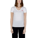 Guess White VN MINI TRIANGLE Women's Cotton T-Shirt
