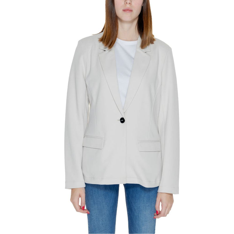 Only Beige Polyester Blazer - Onlcarolina Life L/S Fit Unl Cc Tlr
