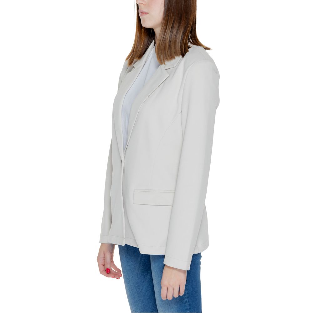 Only Beige Polyester Blazer - Onlcarolina Life L/S Fit Unl Cc Tlr