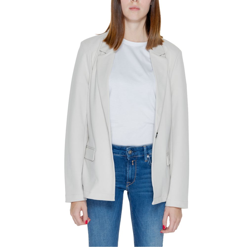 Only Beige Polyester Blazer - Onlcarolina Life L/S Fit Unl Cc Tlr