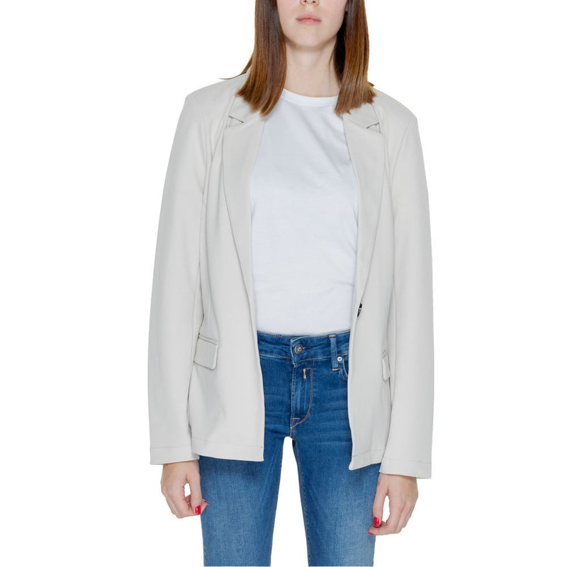 Only Beige Polyester Blazer - Onlcarolina Life L/S Fit Unl Cc Tlr