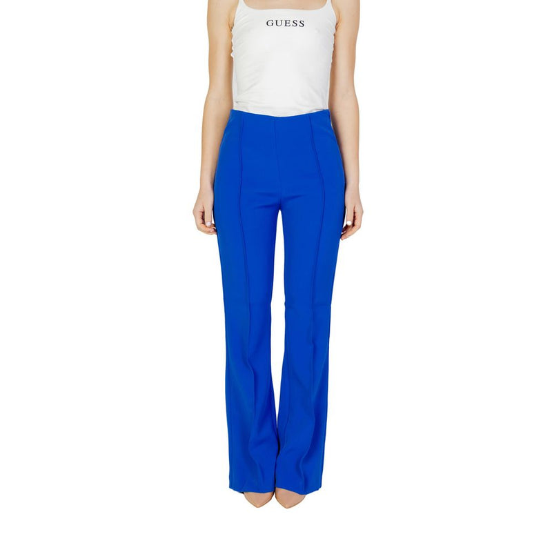 Only Blue Recycled Polyester Bootcut Flared Trousers