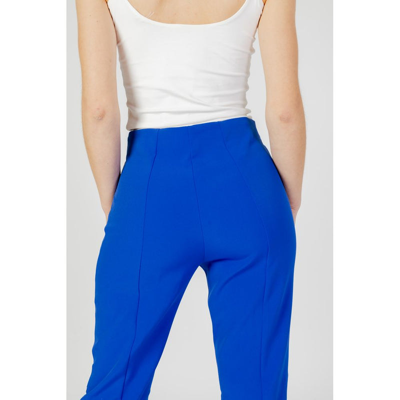 Only Blue Recycled Polyester Bootcut Flared Trousers
