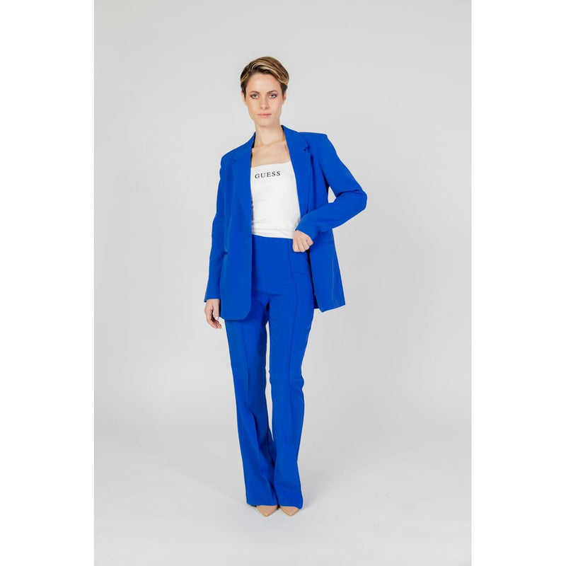 Only Blue Recycled Polyester Bootcut Flared Trousers