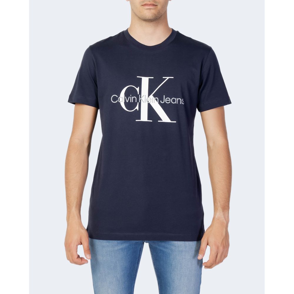 Calvin Klein Jeans CORE MONOGRAM SLIM TEE - T-Shirt en Coton Bleu