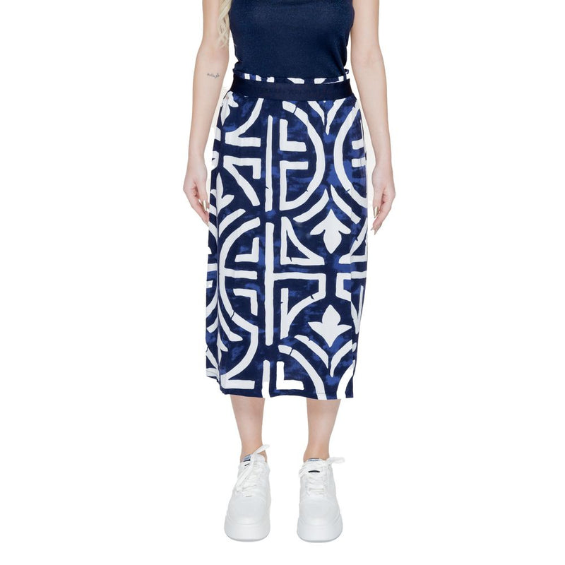 Street One Blue Viscose Long Skirt - Model 361455
