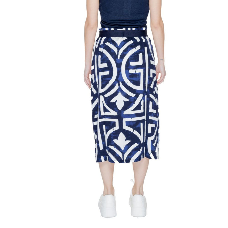 Street One Blue Viscose Long Skirt - Model 361455