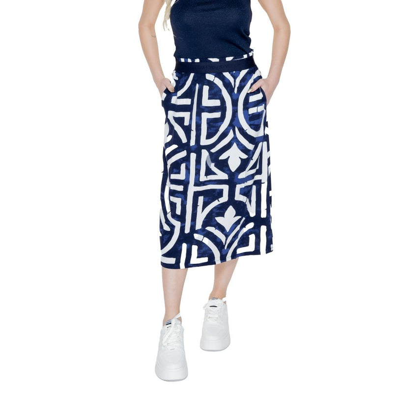 Street One Blue Viscose Long Skirt - Model 361455