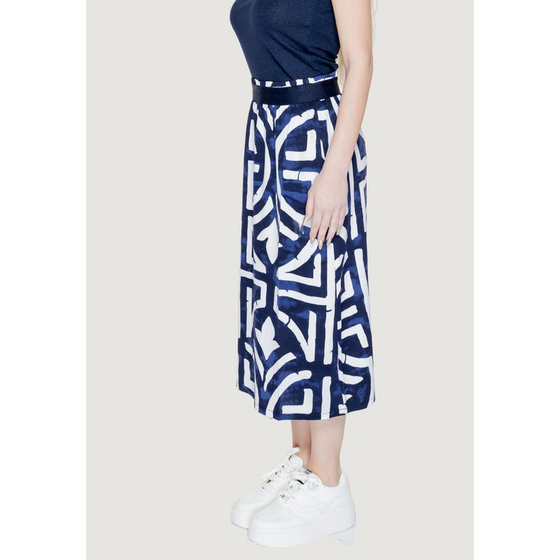Street One Blue Viscose Long Skirt - Model 361455