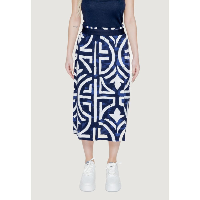 Street One Blue Viscose Long Skirt - Model 361455