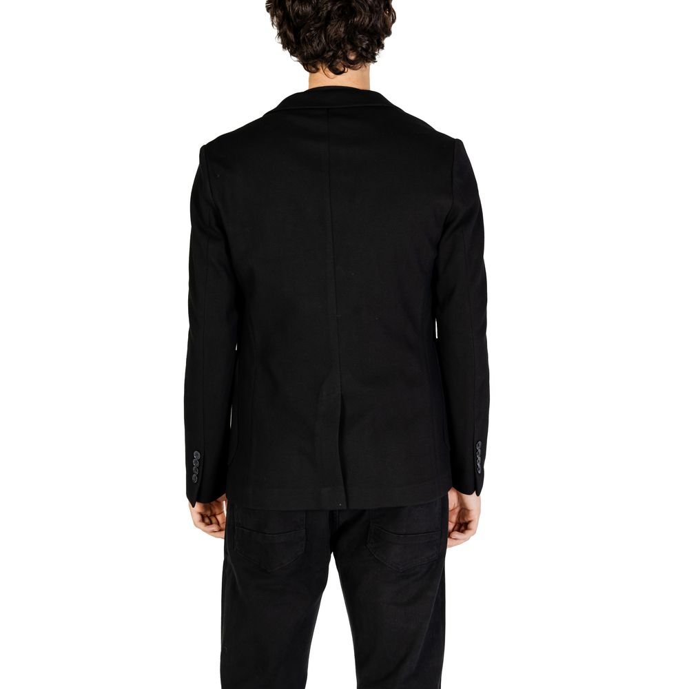 Blazer en coton noir de Gianni Lupo