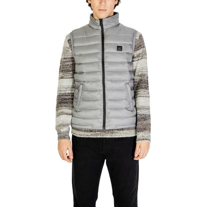 Veste sans manches en polyamide grise de Gianni Lupo